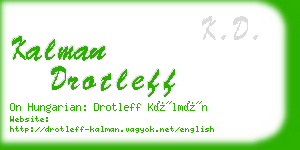 kalman drotleff business card